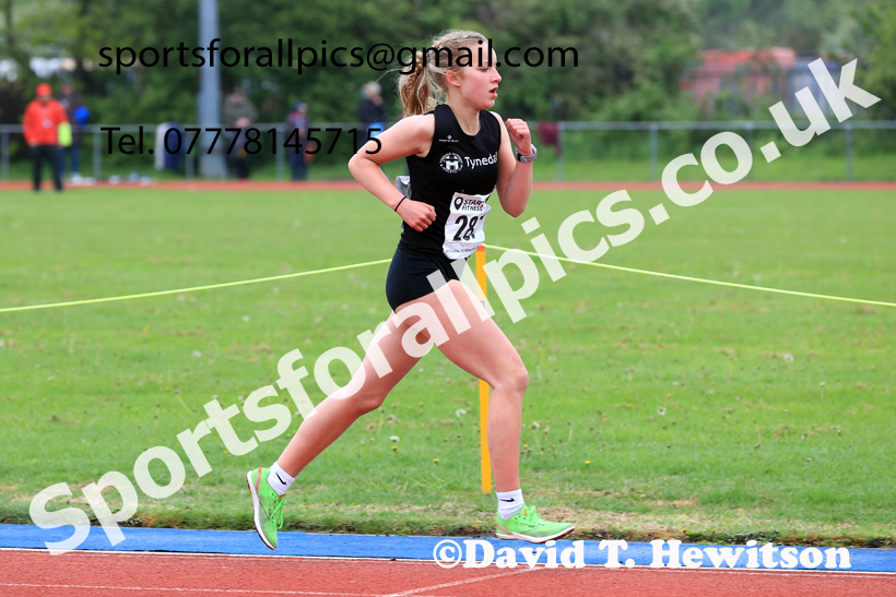 3000 metres, 2026 North Eastern Track and Field Champs, Shildon, County Durham. Photo: David T. Hewitson/Sports for All Pics